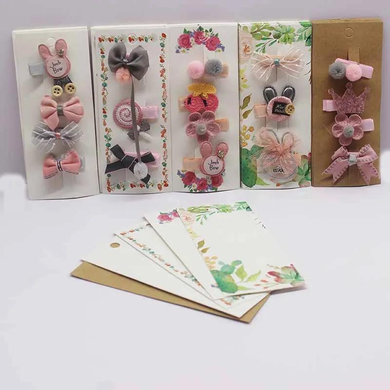 50Pcs Multi style hair clip package card flower style more pcs hair ornaments display tag card jewelry accessoreis d